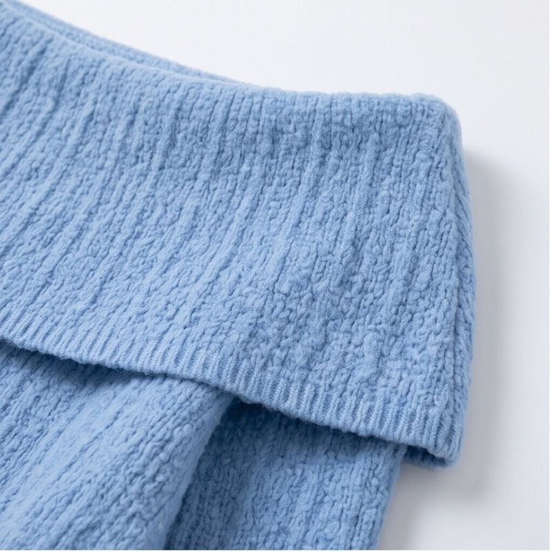 Eloa Button Off-Shoulder Knit Sweater