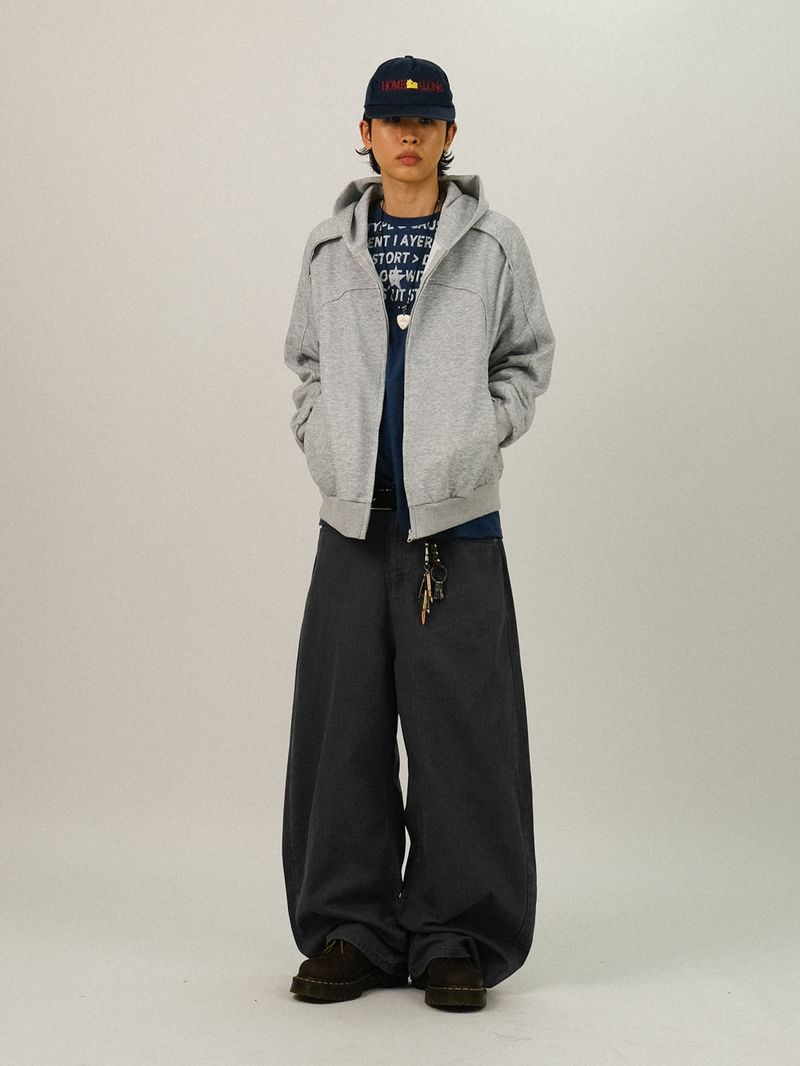 GN Curved-Fit Herringbone Pants