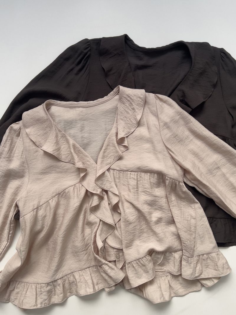 Pansy Frill V-Neck Blouse