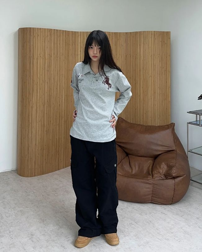 Mayen Horse Graphic Collar Tee