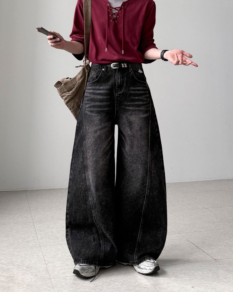 26FW★セクションカーブドワイドデニム