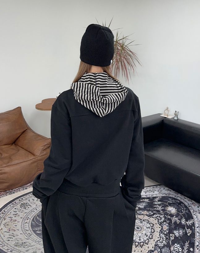 Loden Stud High Neck Zip-Up