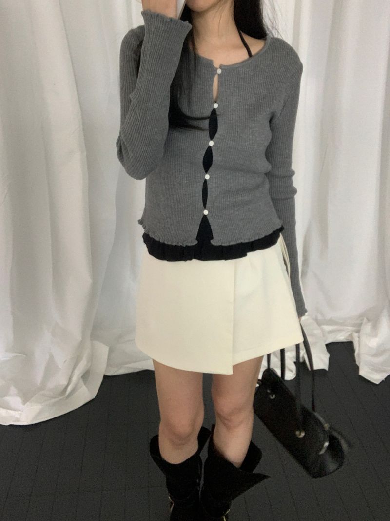 Vigent Wrap Ribbon Mini Skirt Pants