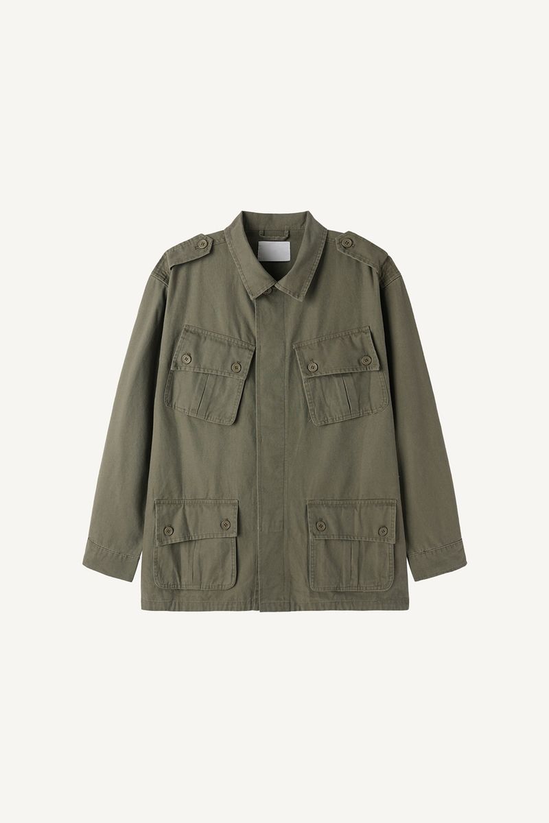 Washed Military Field Jacket