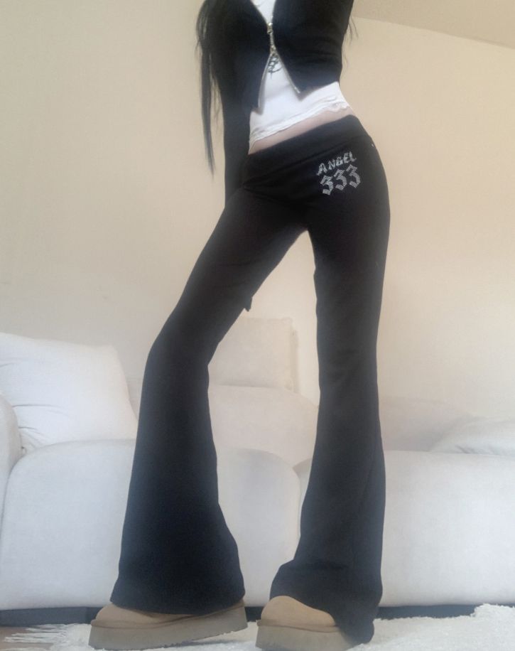 suzen(スゼン)の「333 y2kキュービック トレーニング ブーツカット パンツ(Black)(パンツ)」