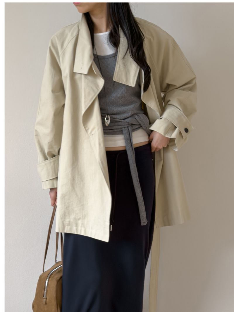 Poppy Belted Half Trench Coat
