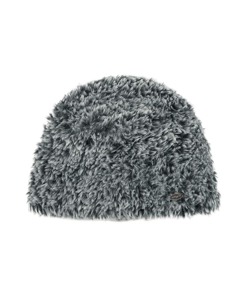 HAIRY KNIT FUR HAT_BLACK