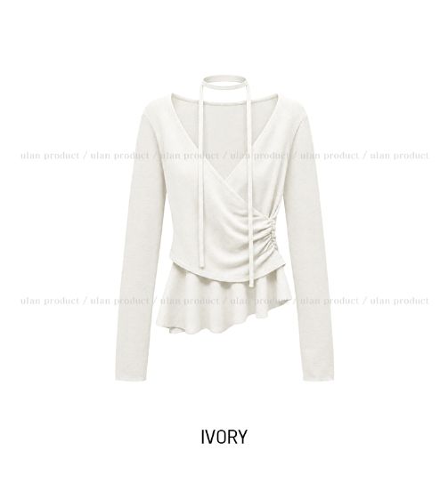 Ander Shirred Flare Wrap Knit