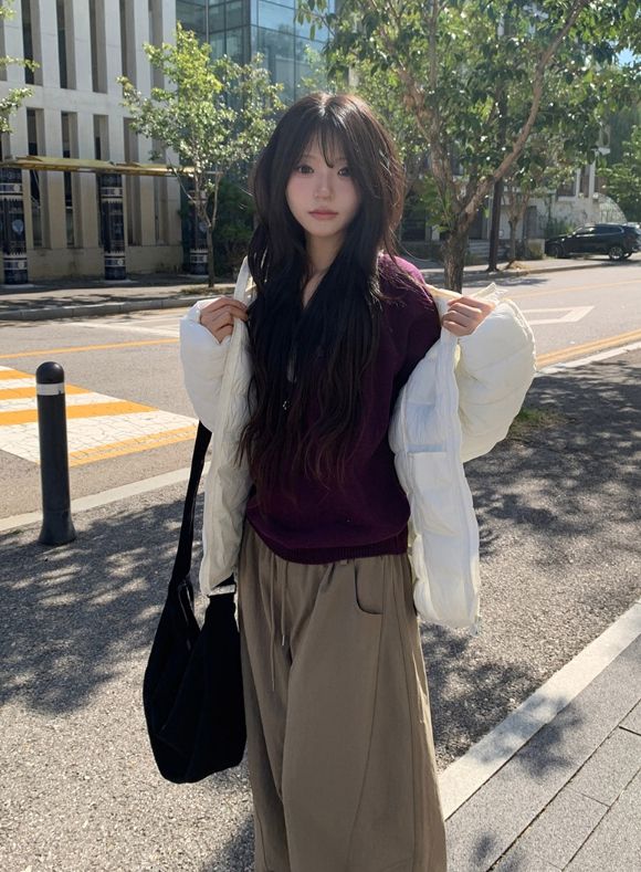 Pju Curved String Wide Banding Pants