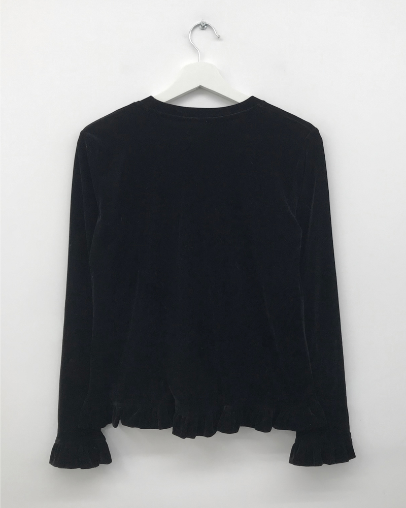 frilly velvet long sleeves (4color)