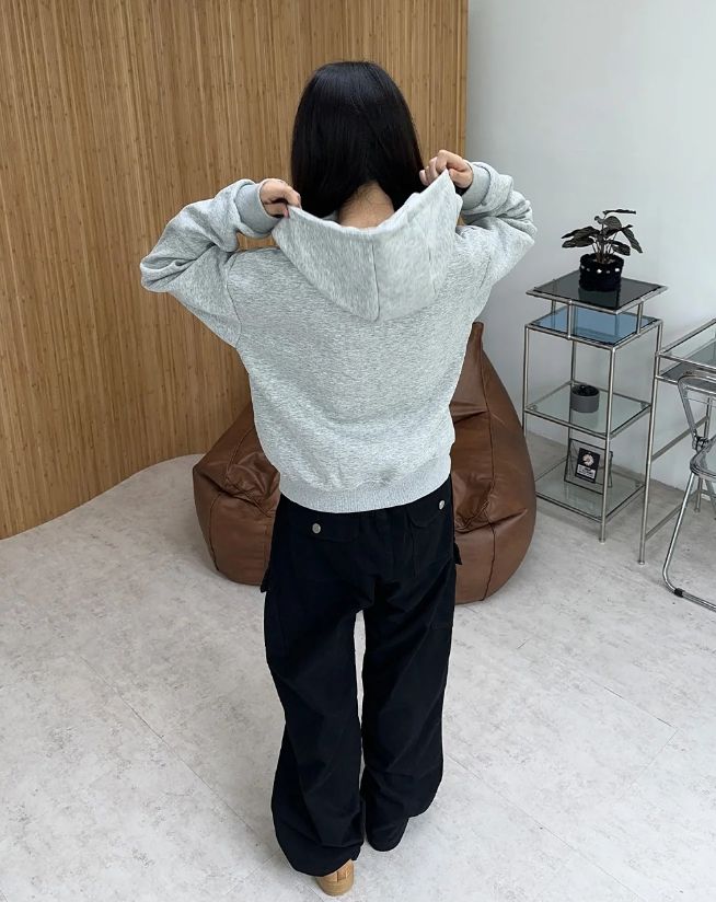 2S Diagonal High-Neck Hood Zip-up