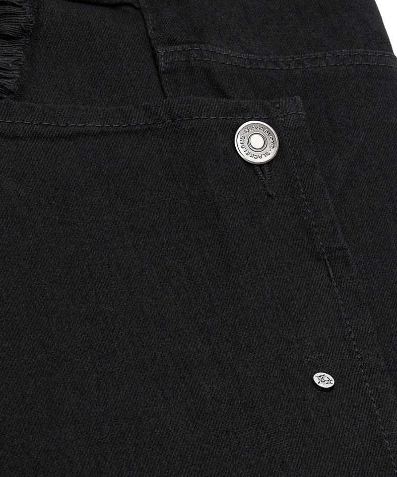 BBD アンクザイエティ アート パッチ ディストレスト コットン パンツ (Black)