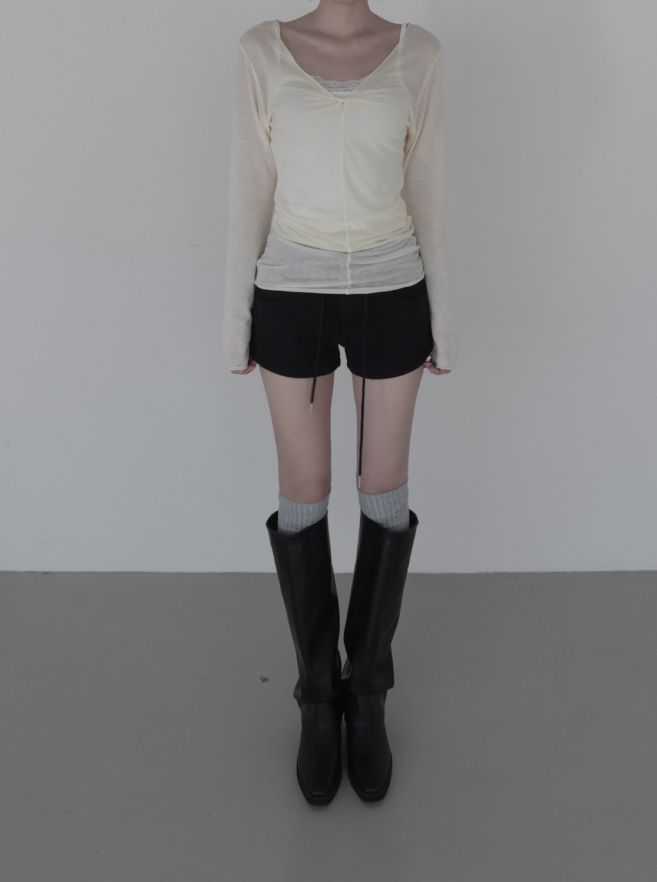 mnem（ムネム）の「Leue Banding Cotton Shorts（Pants）」