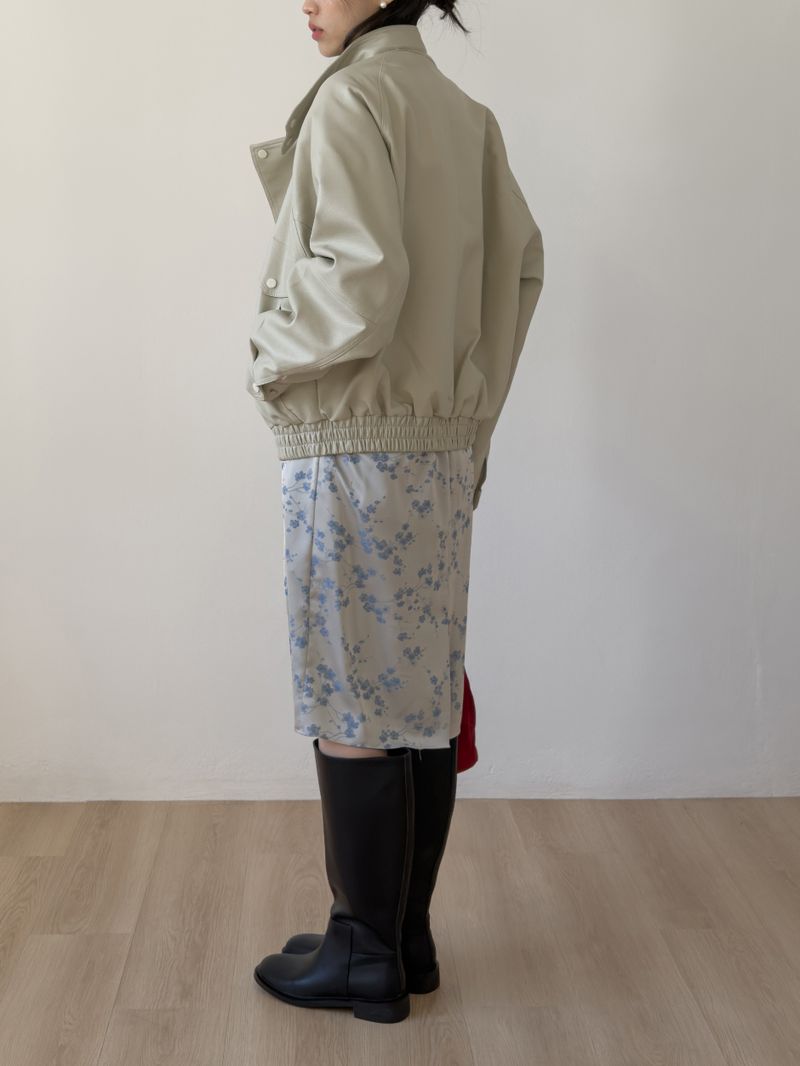 Lehman Leather Over Fit Blouson Jumper