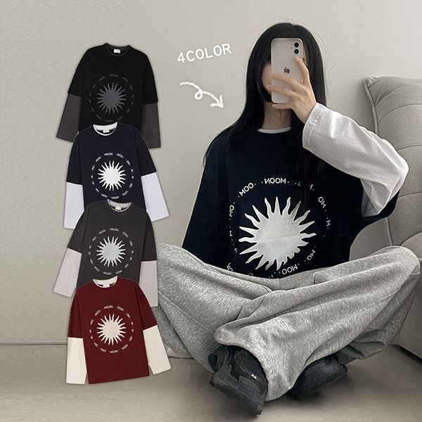 hijjoo（ハイチュー）の「ムーン レイヤード ロング スリーブT(4 colors)（トップス）」