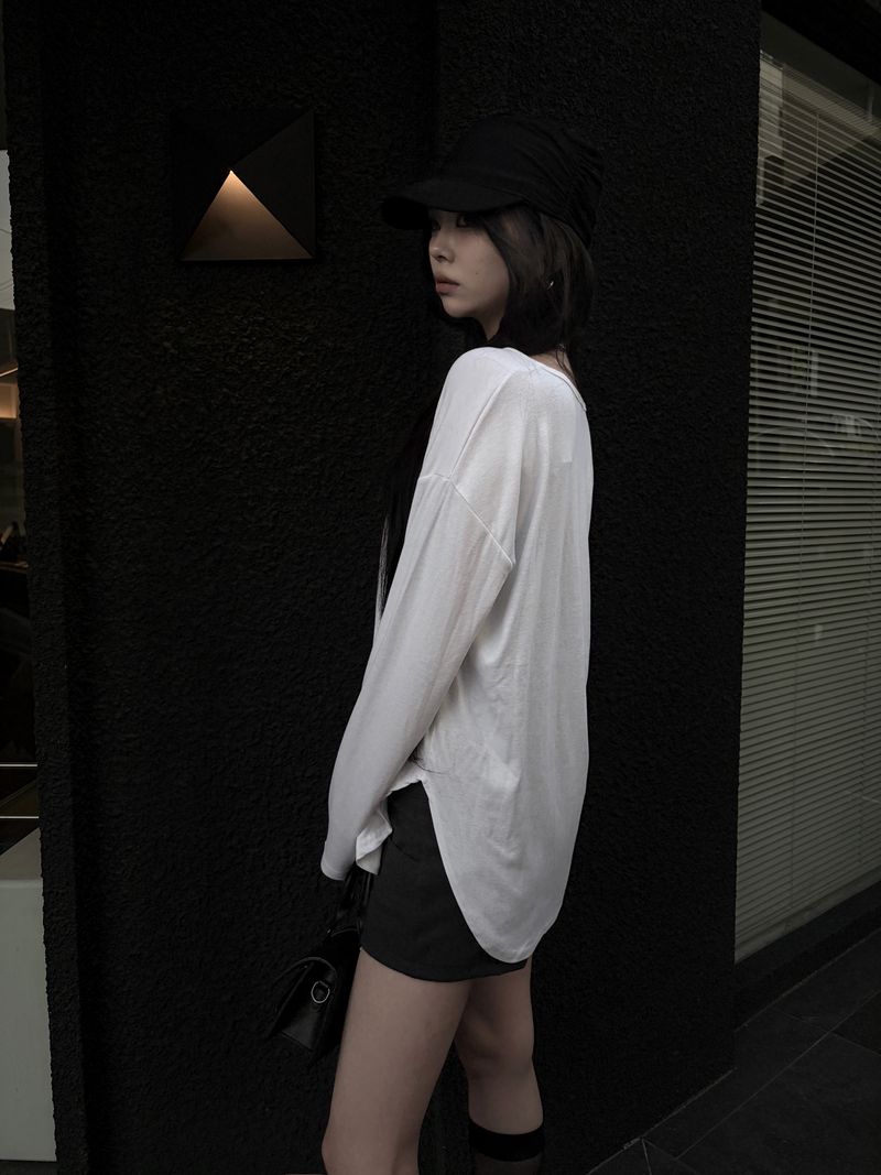 soft u-neck long sleeves (3color)