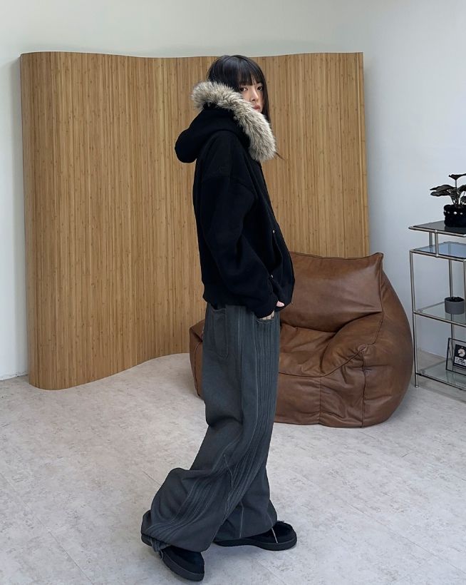 Ciel Washed Cutout Track Pants