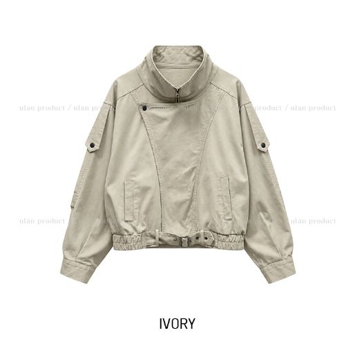 Laco High-Neck Belted Field Jumper