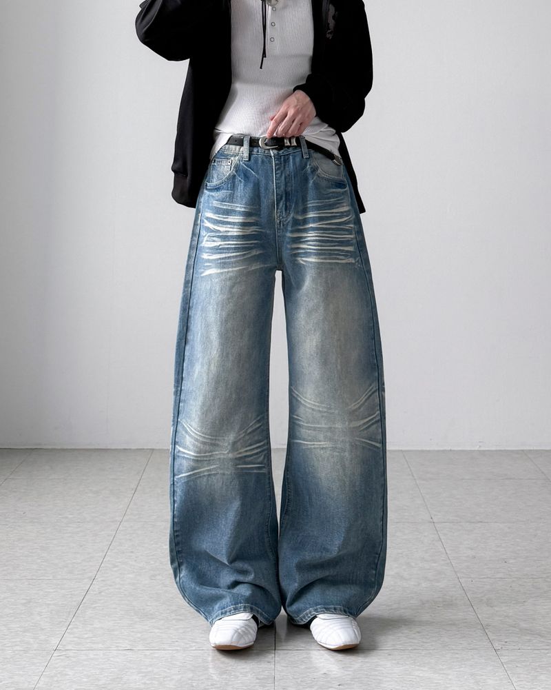 YOURNUS（ユアナス）の「Filine Washing Wide Denim（Pants）」