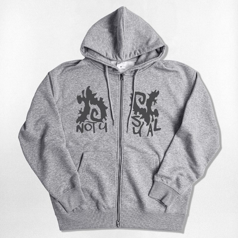 NOTUSUAL（ノットユージュアル）の「Growing Symbols 2way Zip-Up Hoodie - 4COLOR（Tops）」