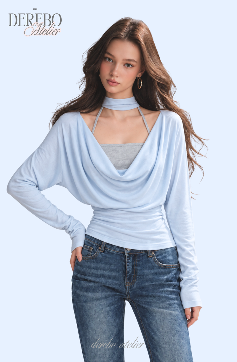 Sky Flow Choker Layered Top