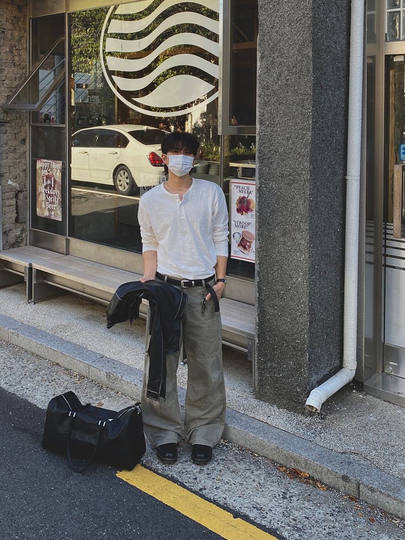Dust-Washed Cotton Pants 2C