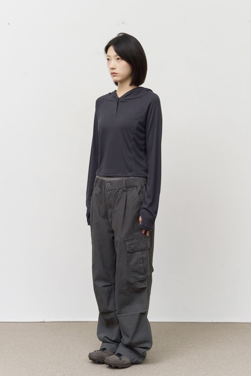 (W) ロジュ フーデッド トップ