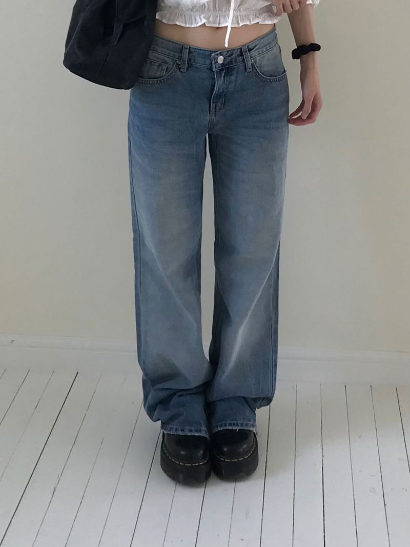 Slin Denim Wide Pants (one color)