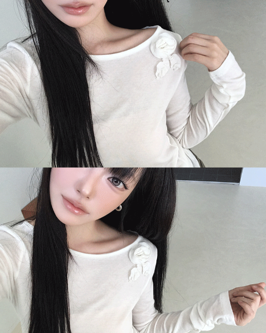 Kool Flower Wool Long-Sleeve T-Shirt