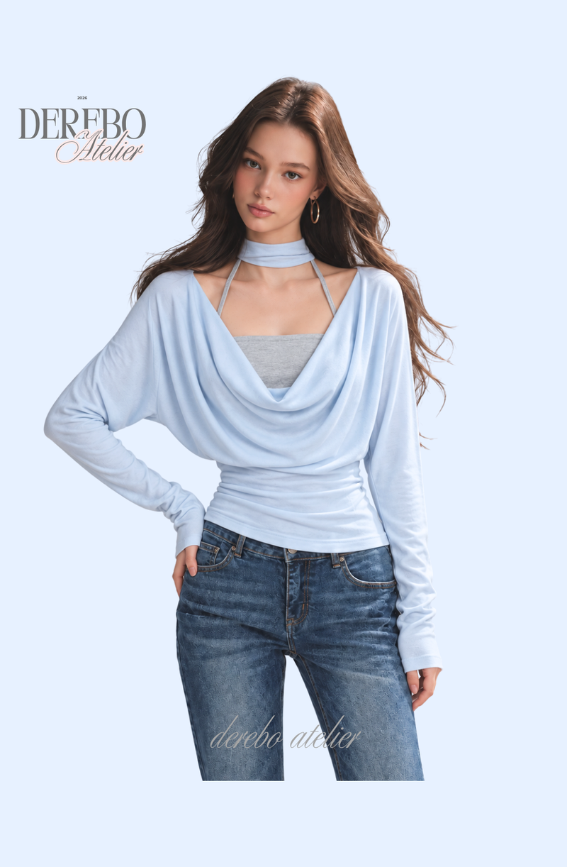 Sky Flow Choker Layered Top