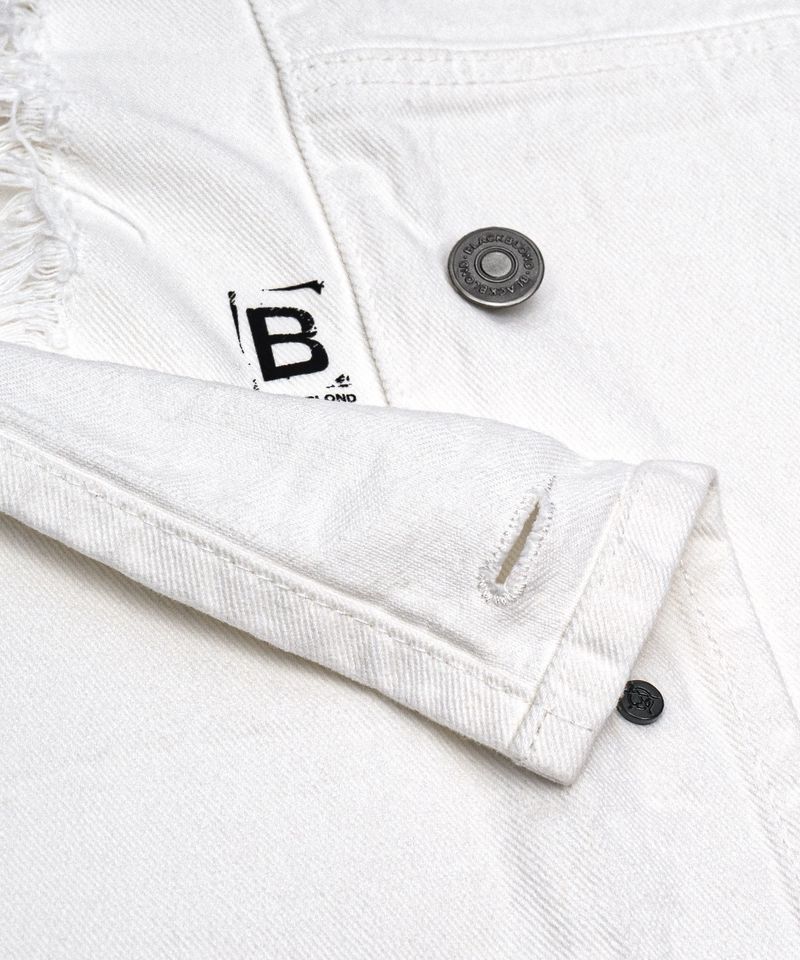 BBD Anxiety Art Patch Distressed Cotton Pants (White)