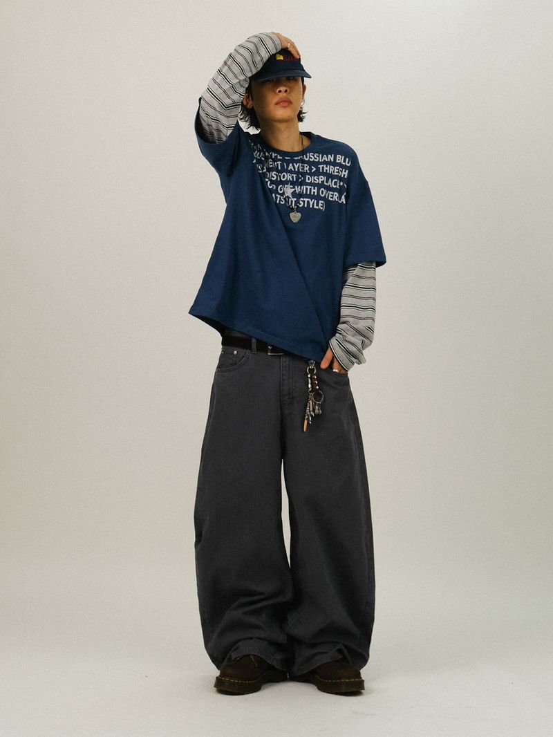 GN Curved-Fit Herringbone Pants