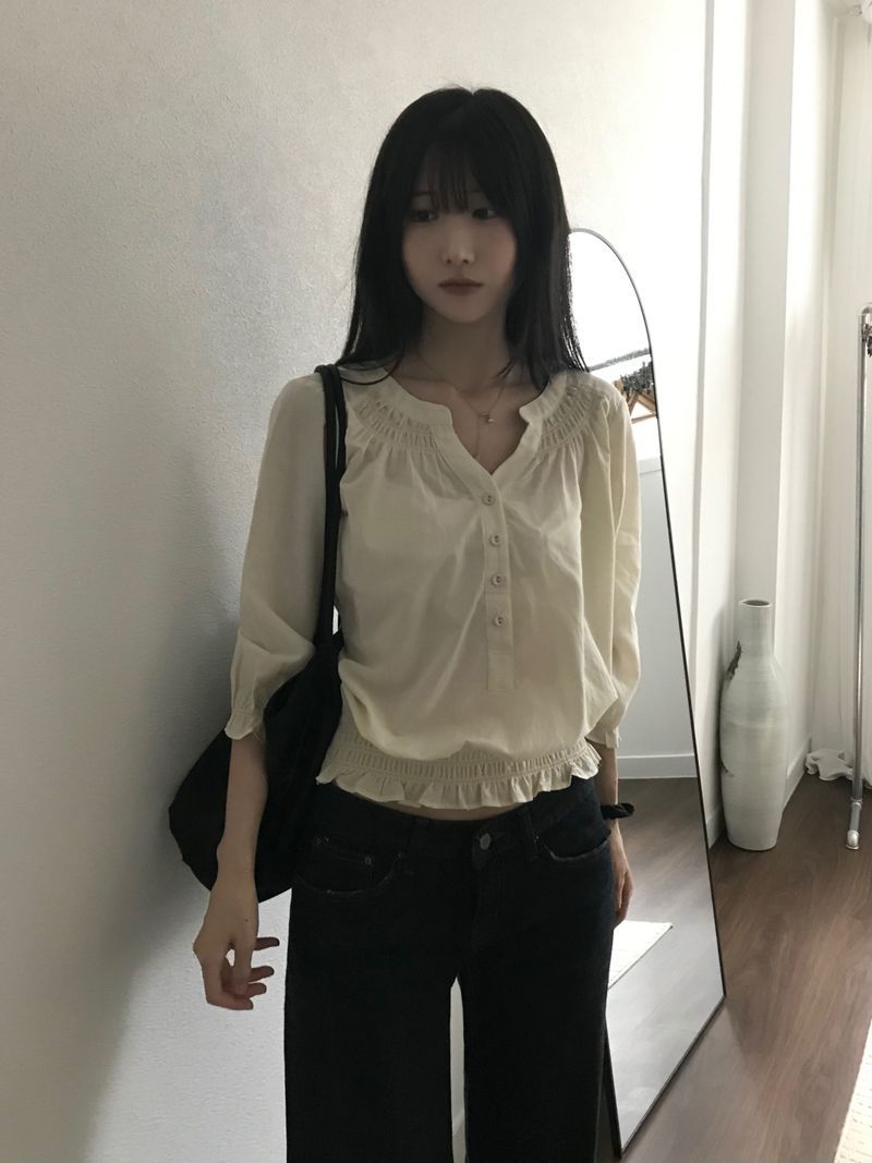 Hav Shirring Blouse (2 colors)