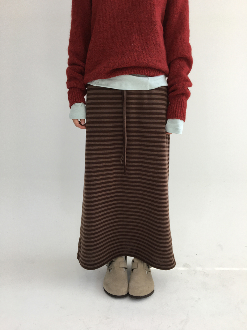 Ready striped long skirt (2color)
