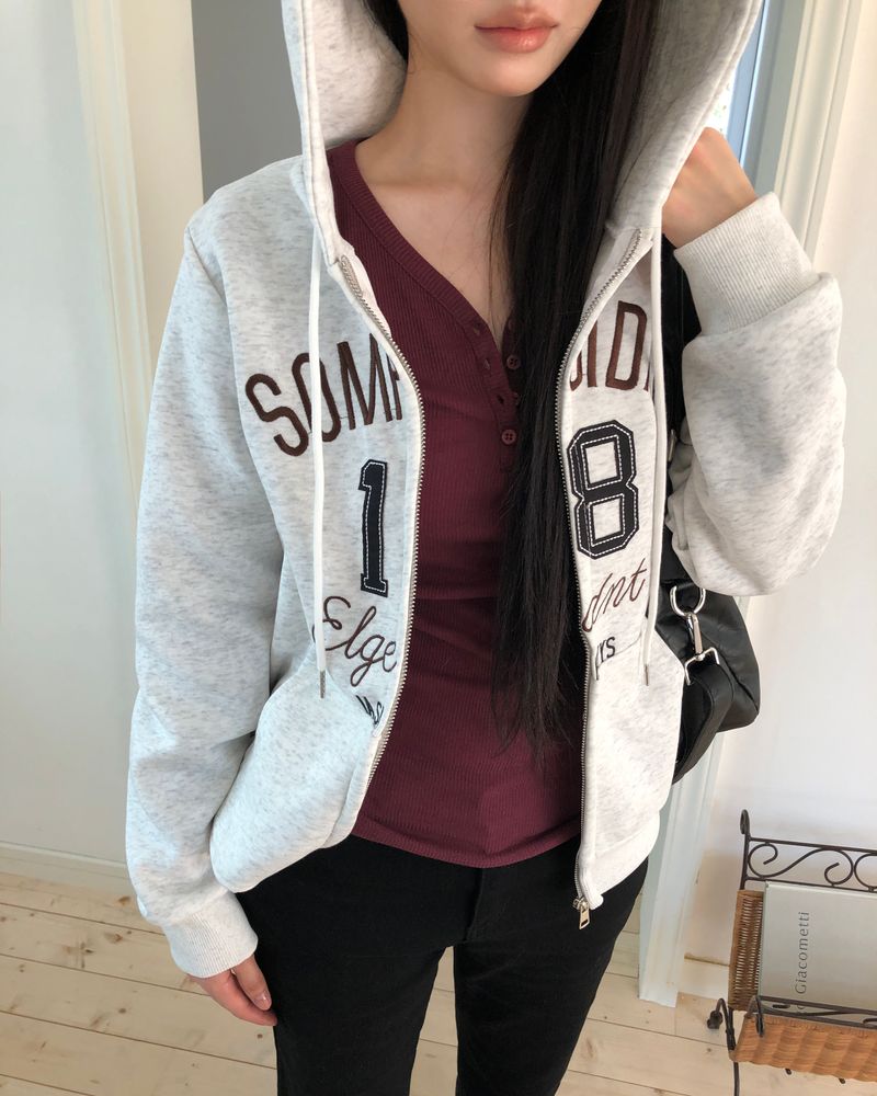 Lehin Cropped Hooded Zip-Up