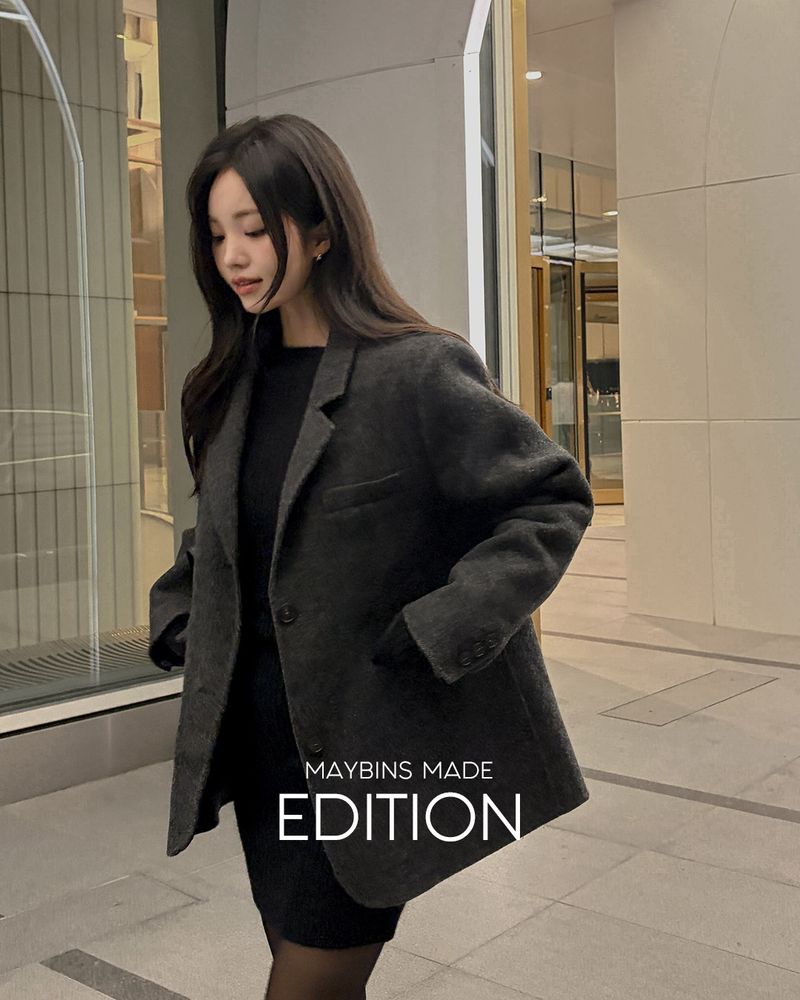 MADE. Mober wool handmade half coat