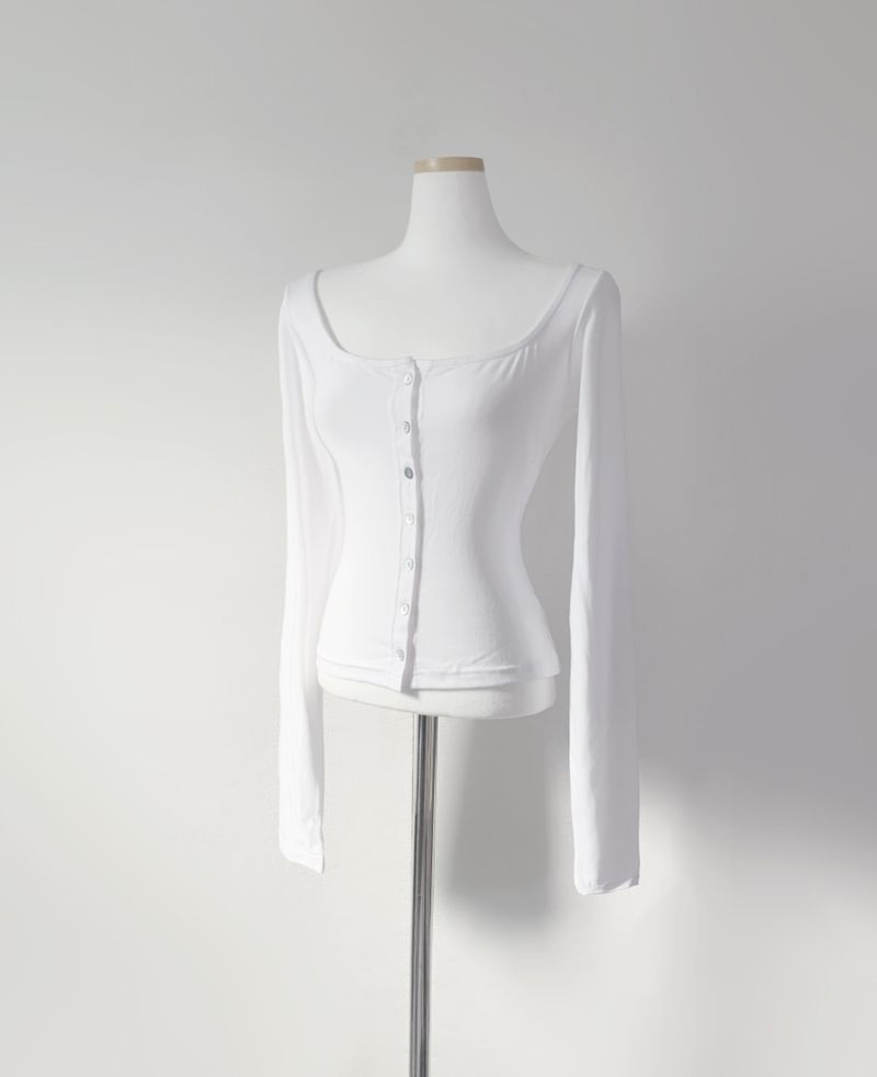 Kiki Snap Button Top (White)