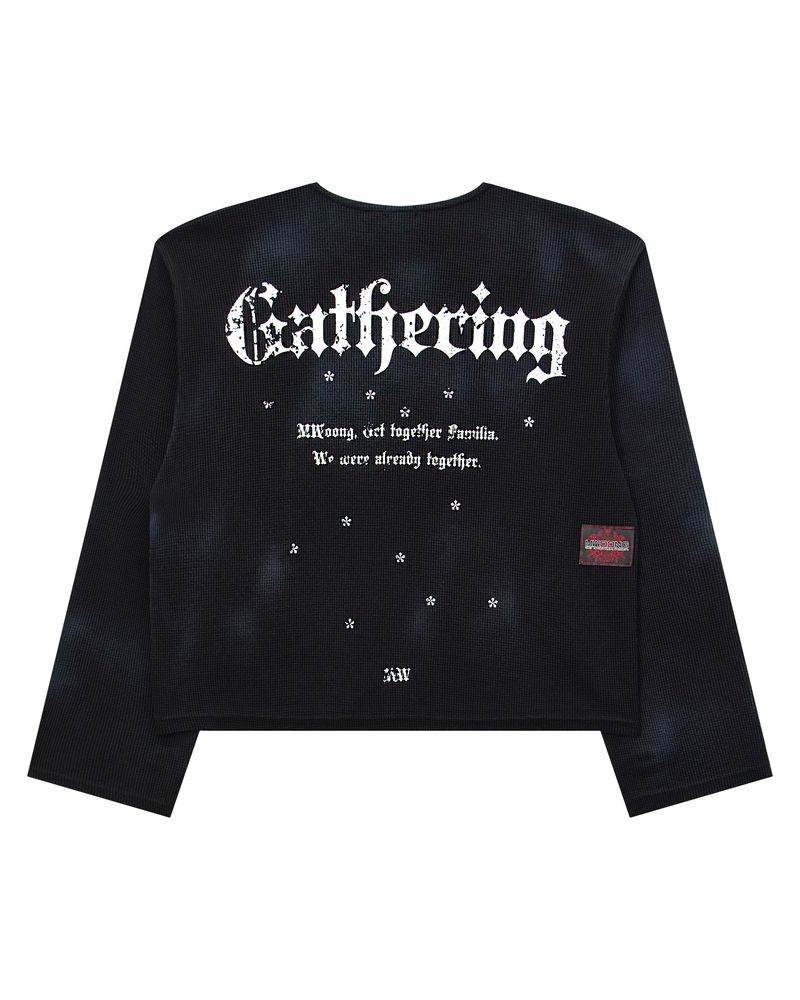 Gathering heavy waffle LS-BK dirty