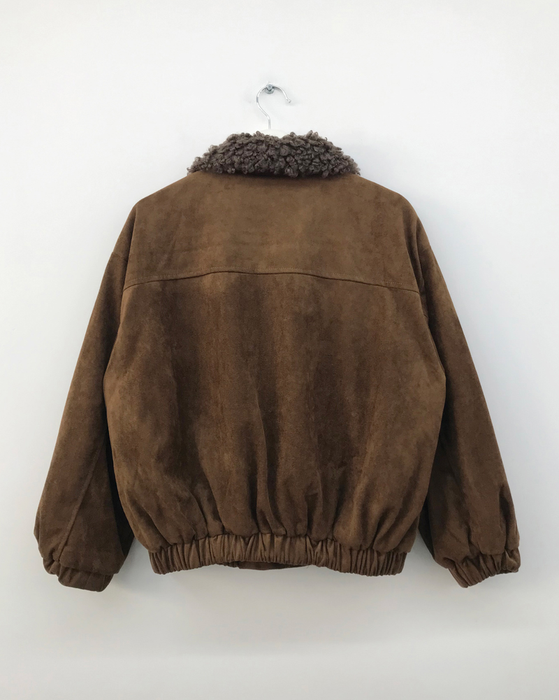 Roya Suede High-Neck Blouson (3color)