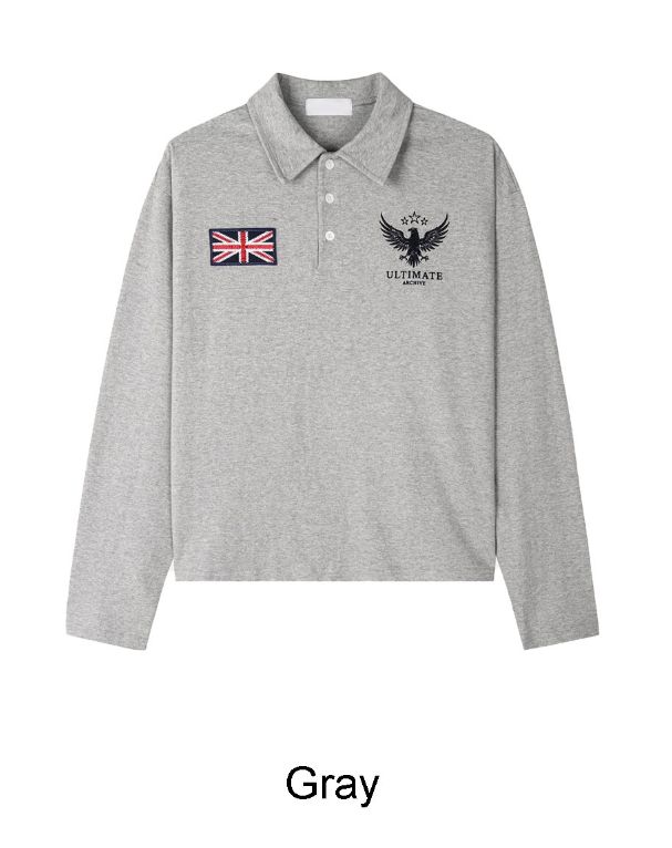 Dayren Eagle Embroidered Collar Tee