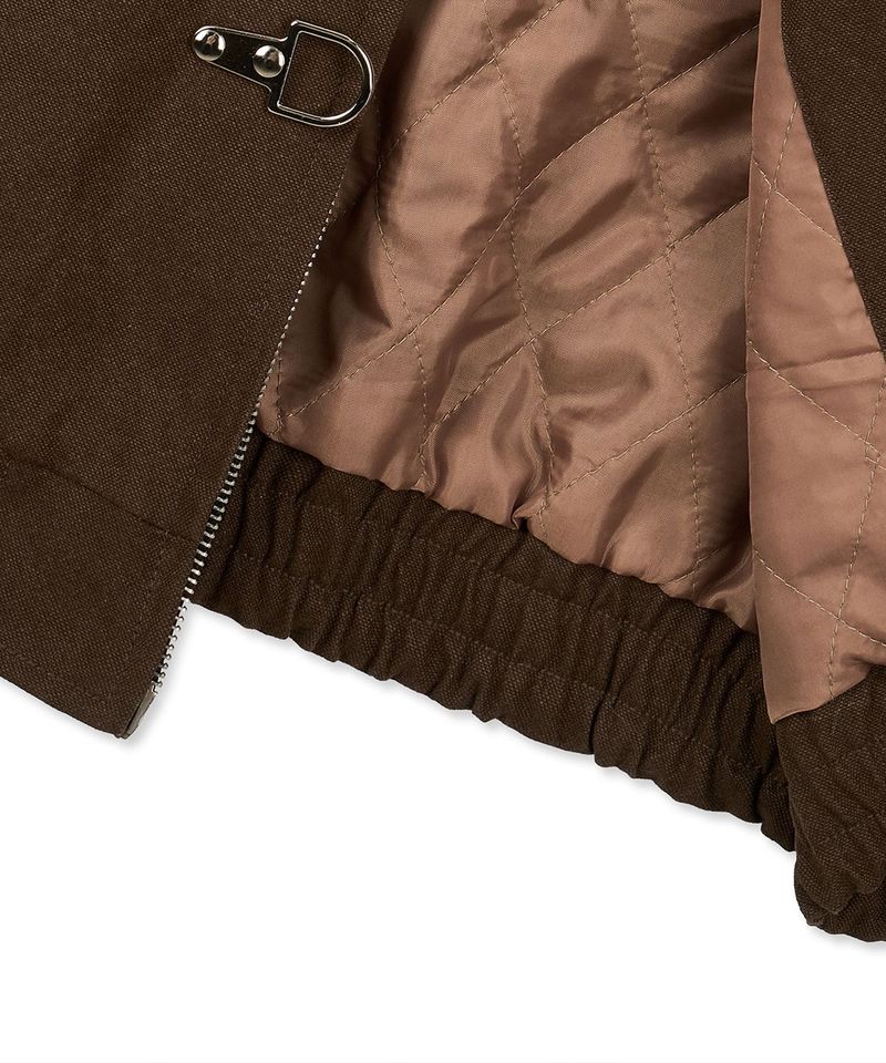 Fireman Buckle Crop Jacket - Brown