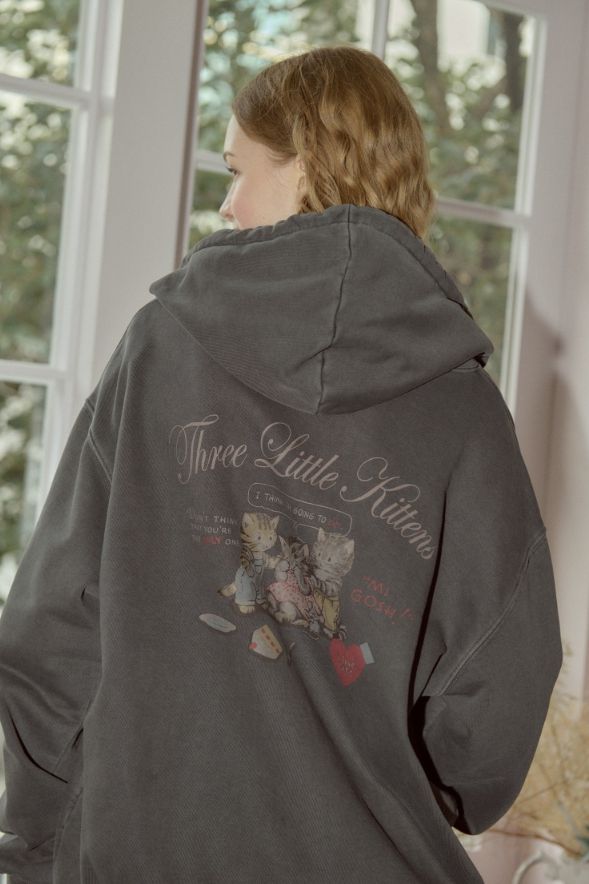 26FW★ [2-WAY] Crying Kitty Pigment Hood Zip-Up