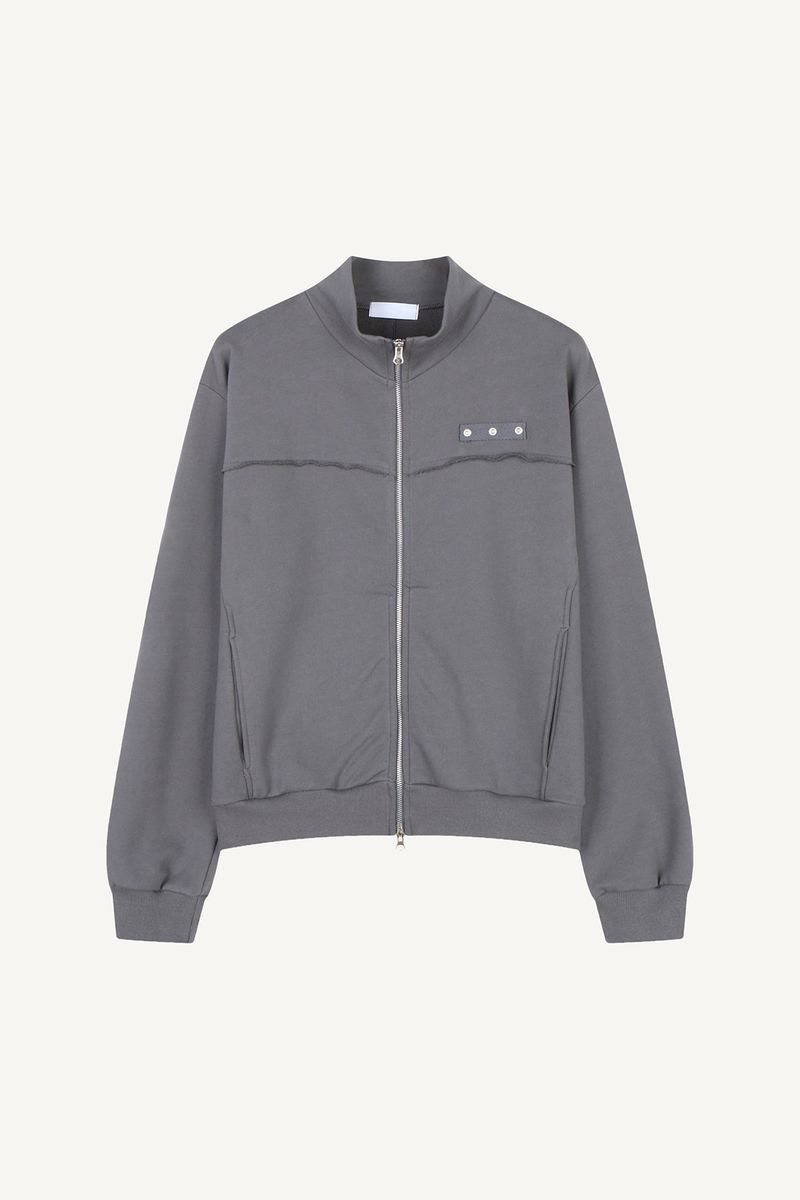Rivet High-Neck Sweat Zip-Up