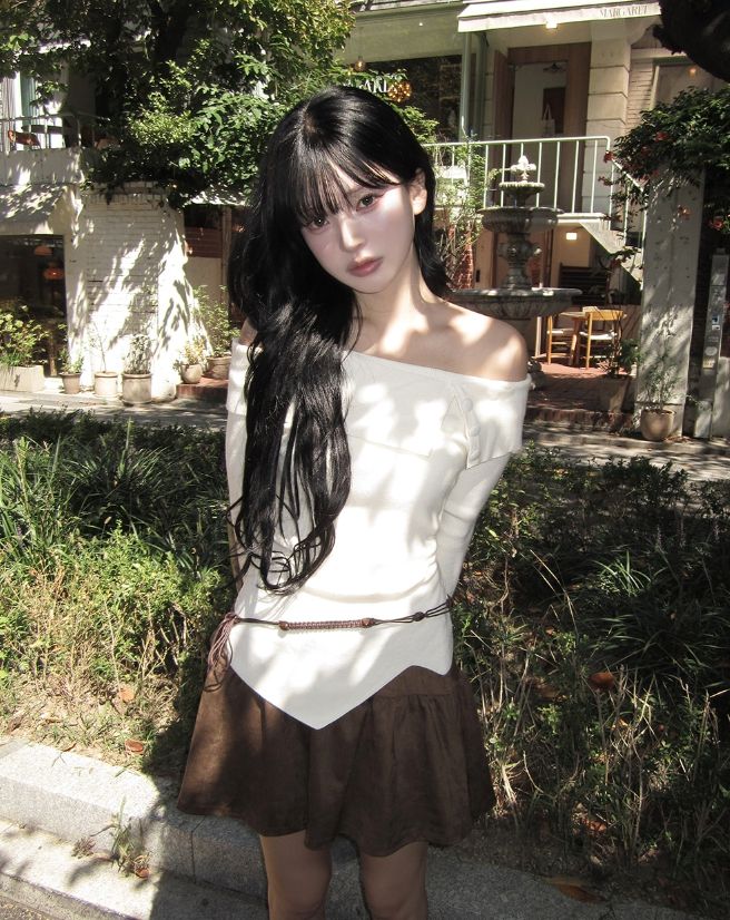 Nico Suede Flare A-line Skirt