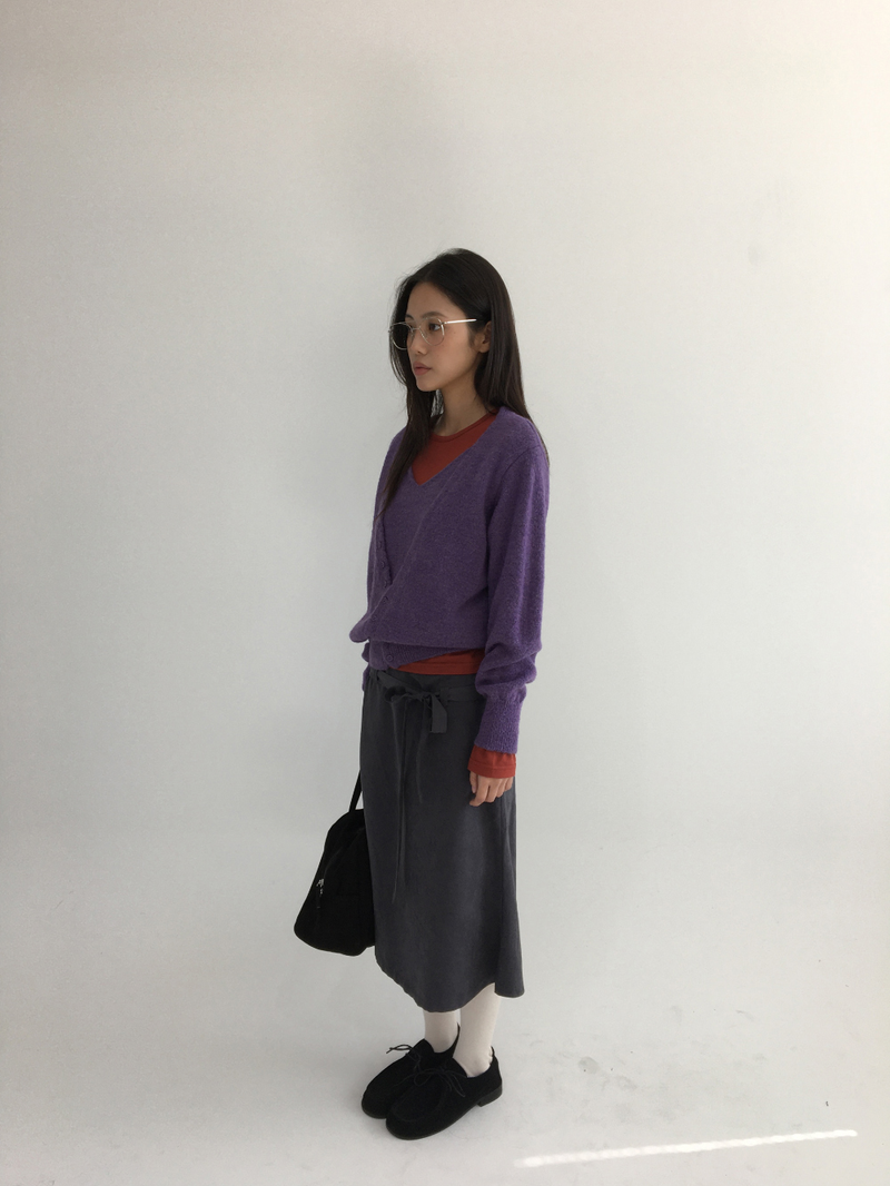 Tot Double V-Button Knit (4color)