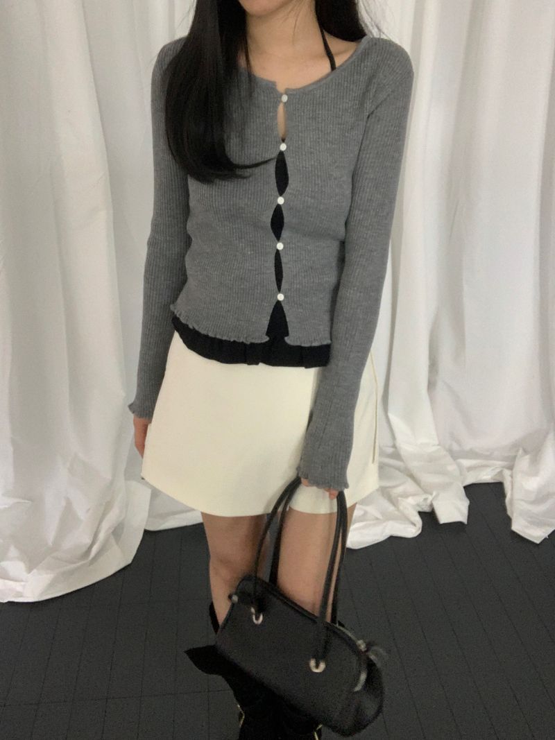 Vigent Wrap Ribbon Mini Skirt Pants