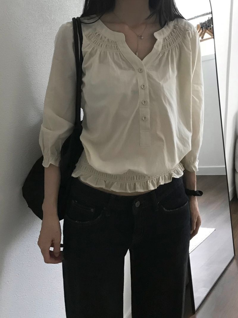 Hav Shirring Blouse (2 colors)
