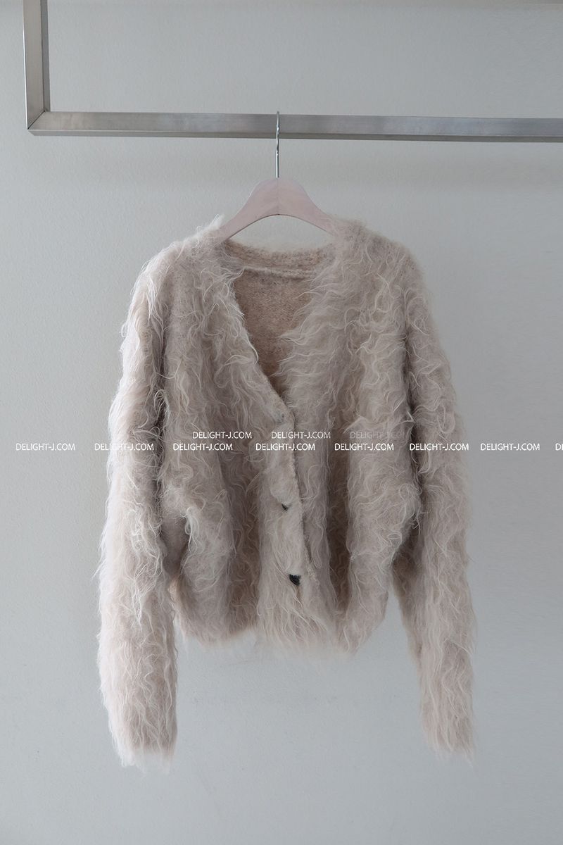 Poodle Sherpa Oversized Fur Cardigan