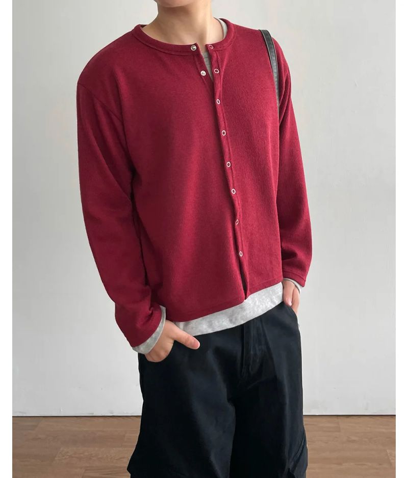 Fleck Cropped Knit Cardigan