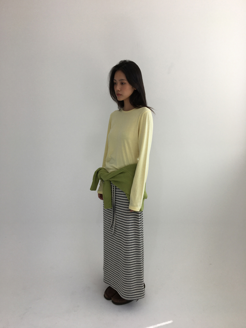 Ready striped long skirt (2color)